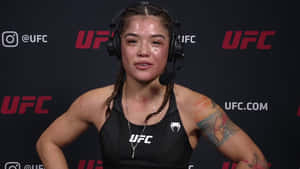 U F C Fighter Tracy Cortez Post Fight Interview Wallpaper