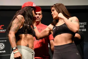 U F C Fighters Faceoff Staredown Wallpaper