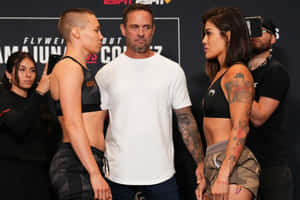 U F C Fighters Faceoff Tracy Cortez Wallpaper