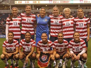 U S A Womens Soccer Team Pre Match Photo Wallpaper