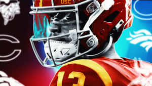 U S C Football Player Caleb Williams Wallpaper