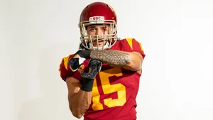 U S C Football Player Portrait Wallpaper