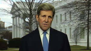 U.s. Diplomat John Kerry Addressing On Bbc Wallpaper