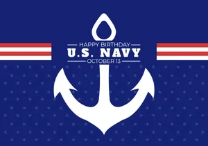 U S Navy Birthday Celebration Anchor Wallpaper