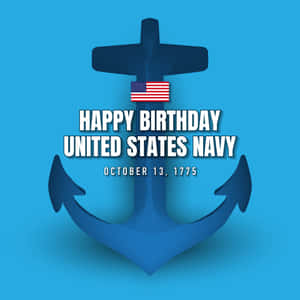 U S Navy Birthday Celebration Anchor Wallpaper