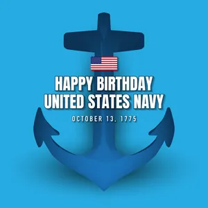 U S Navy Birthday Celebration Anchor Wallpaper