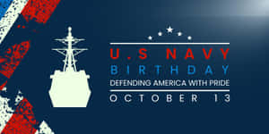 U S Navy Birthday Celebration Banner Wallpaper