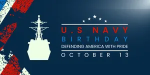 U S Navy Birthday Celebration Banner Wallpaper