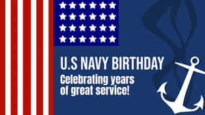 U S Navy Birthday Celebration Banner Wallpaper