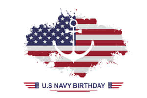 U S Navy Birthday Celebration Graphic Wallpaper