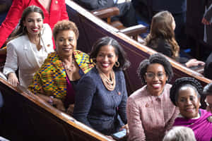 U.s. Representative Barbara Lee Alongside Female Colleagues In Congress Wallpaper