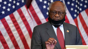 U.s. Representative Jim Clyburn Wearing A Face Mask Wallpaper