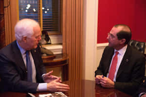 U.s. Senator John Cornyn During A Meeting. Wallpaper