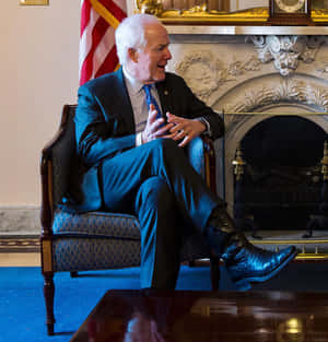 U.s. Senator John Cornyn Enjoying A Laugh Wallpaper