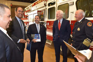 U.s. Senator John Cornyn Meeting With Fire Officials Wallpaper