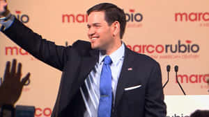 U.s Senator Marco Rubio Waving At Crowd Wallpaper