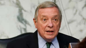 U.s. Senator Richard Durbin In A Green Business Tie Wallpaper