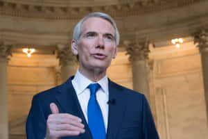 U.s. Senator Rob Portman Delivering A Speech. Wallpaper