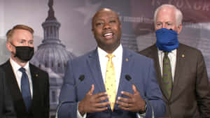 U.s. Senator Tim Scott Discussing Police Reform Bill Wallpaper