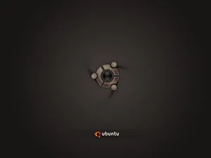 Ubuntu Linux Os Metallic Brown Wallpaper