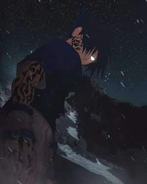 Uchiha Sasuke In Full Battle Mode Wallpaper