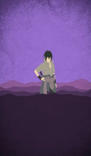 Uchiha Sasuke Minimal Anime Wallpaper