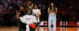 Udonis Haslem Celebrationwith Familyat Court Wallpaper