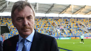 Uefa Vice President Zbigniew Boniek Black Blazer And The Stands Wallpaper