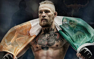 Ufc Conor Mcgregor Flag Banner Wallpaper