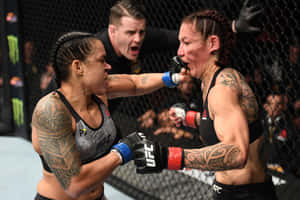 Ufc Fighter Amanda Nunes And Cris Cyborg Ufc 232 Match Wallpaper