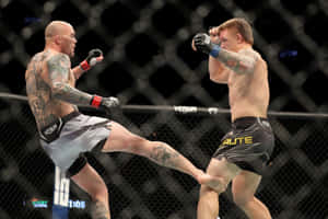 Ufc Fighter Jimmy Crute In The Ring Wallpaper