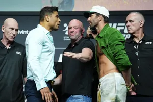 Ufc Fighters Paulo Costa And Luke Rockhold 2022 Press Conference Wallpaper