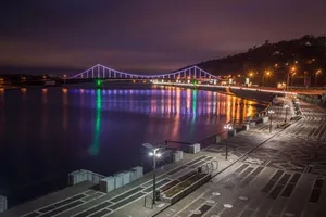 Ukraine Dnieper River Bridge Wallpaper