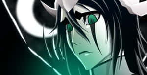 Ulquiorra Cifer In The Iconic Black And White Arrancar Uniform Wallpaper