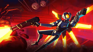 Ultrakill Action Packed Robot Duel Wallpaper