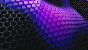 Ultraviolet 3d Hexagons Wallpaper