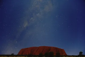 Uluru Blue Starry Sky Wallpaper