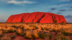 Uluru Hazy Blue Sky Wallpaper