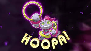 Unbound Hoopa With Text Wallpaper