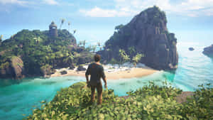 Uncharted 4 - Exhilarating Adventure Gaming Scene Wallpaper