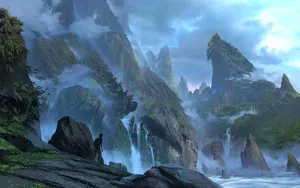 Uncharted Game Waterfalls Wallpaper
