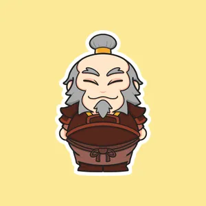 Uncle_ Iroh_ Cartoon_ Sticker Wallpaper