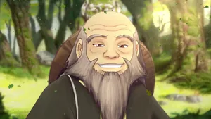 Uncle_ Iroh_ Smiling_in_ Nature Wallpaper