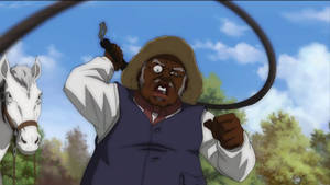 Uncle Ruckus In Full Swing In Boondocks Wallpaper