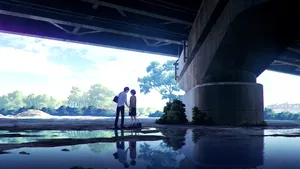 Under Bridge Anime Love Wallpaper