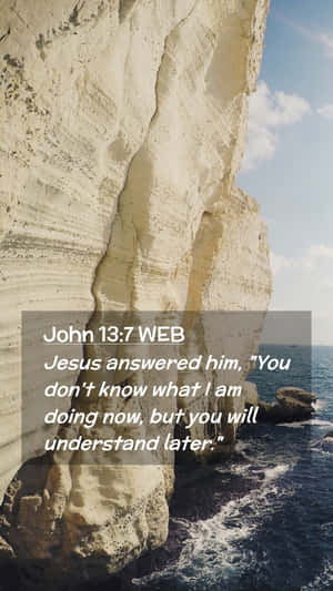 Understandingin Time Cliffside Bible Verse Wallpaper