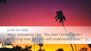 Understandingin Time Sunset Bible Verse Wallpaper