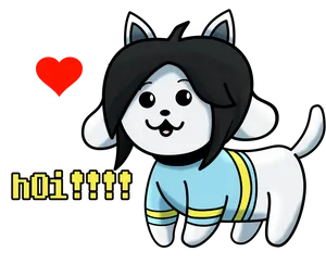Undertale's Emotional Support Temmie Wallpaper