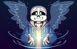 Undertale Sans Angel Wings Wallpaper