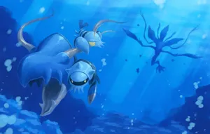 Underwater Clawitzer Artwork Wallpaper